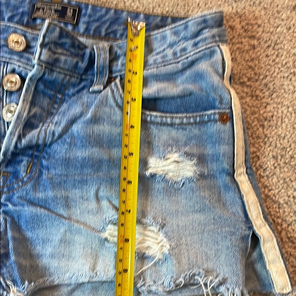 Abercrombie & Fitch Ripped Denim Shorts - Picture 6 of 6